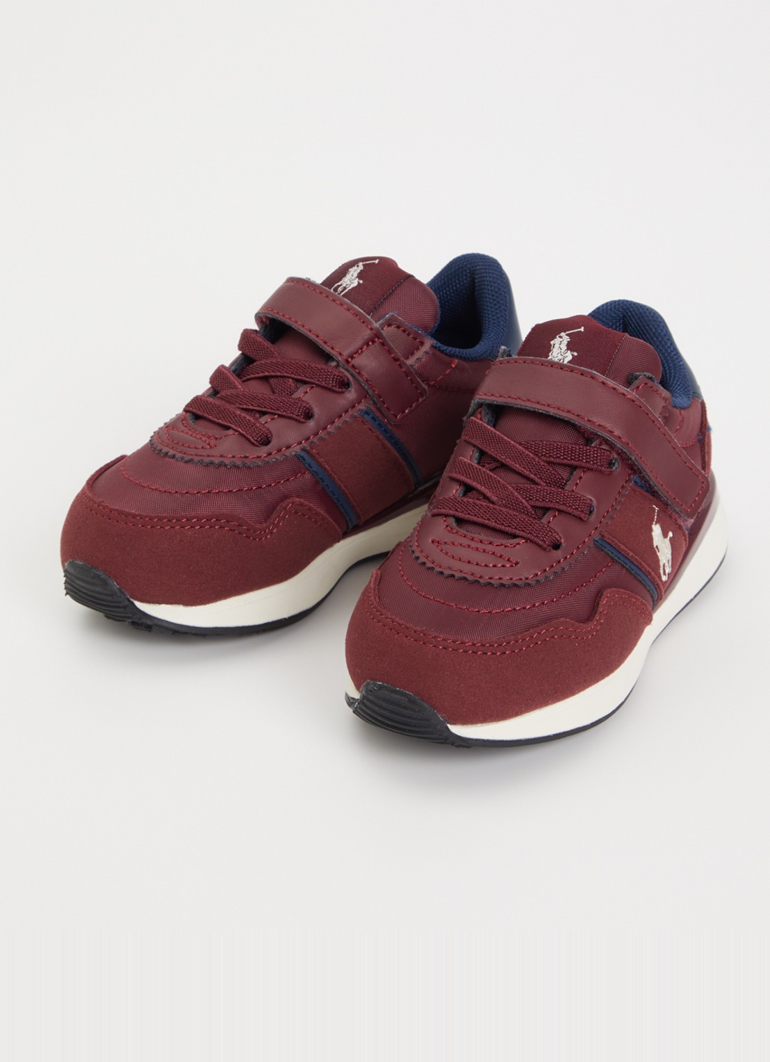 Ralph Lauren Train 89 Sport II sneaker met logo - voorkant 2 bordeauxrood