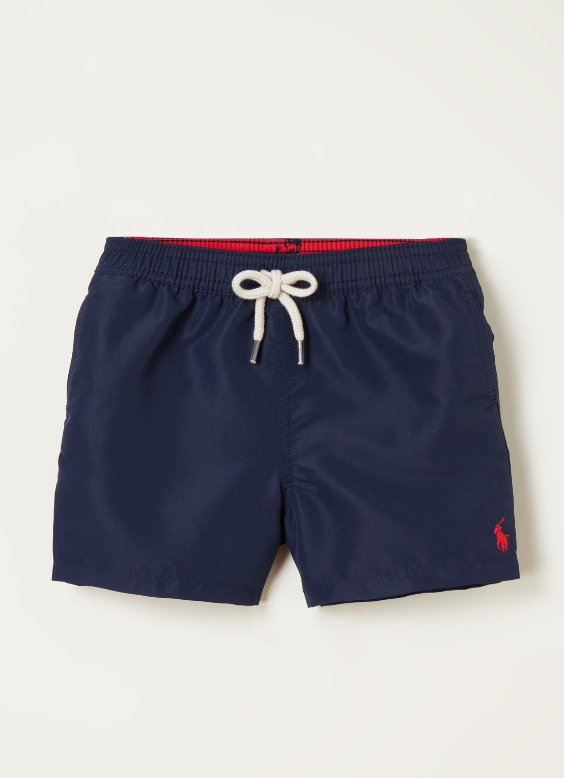 Ralph Lauren Traveler zwembroek met steekzakken en logo - voorkant donkerblauw