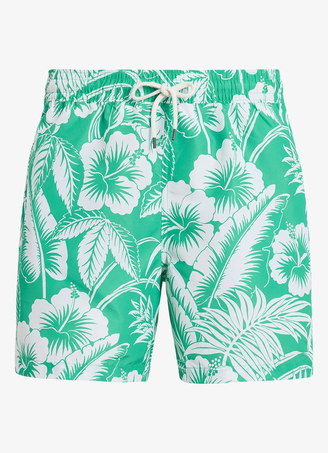 Ralph Lauren Traveler zwemshorts met bloemenprint - voorkant 4 green sweetheart floral / groen