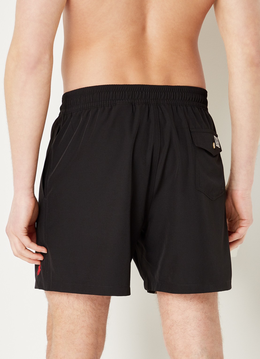 Ralph Lauren Traveler zwemshorts met logo en koordsluiting - achterkant 4 polo black / zwart