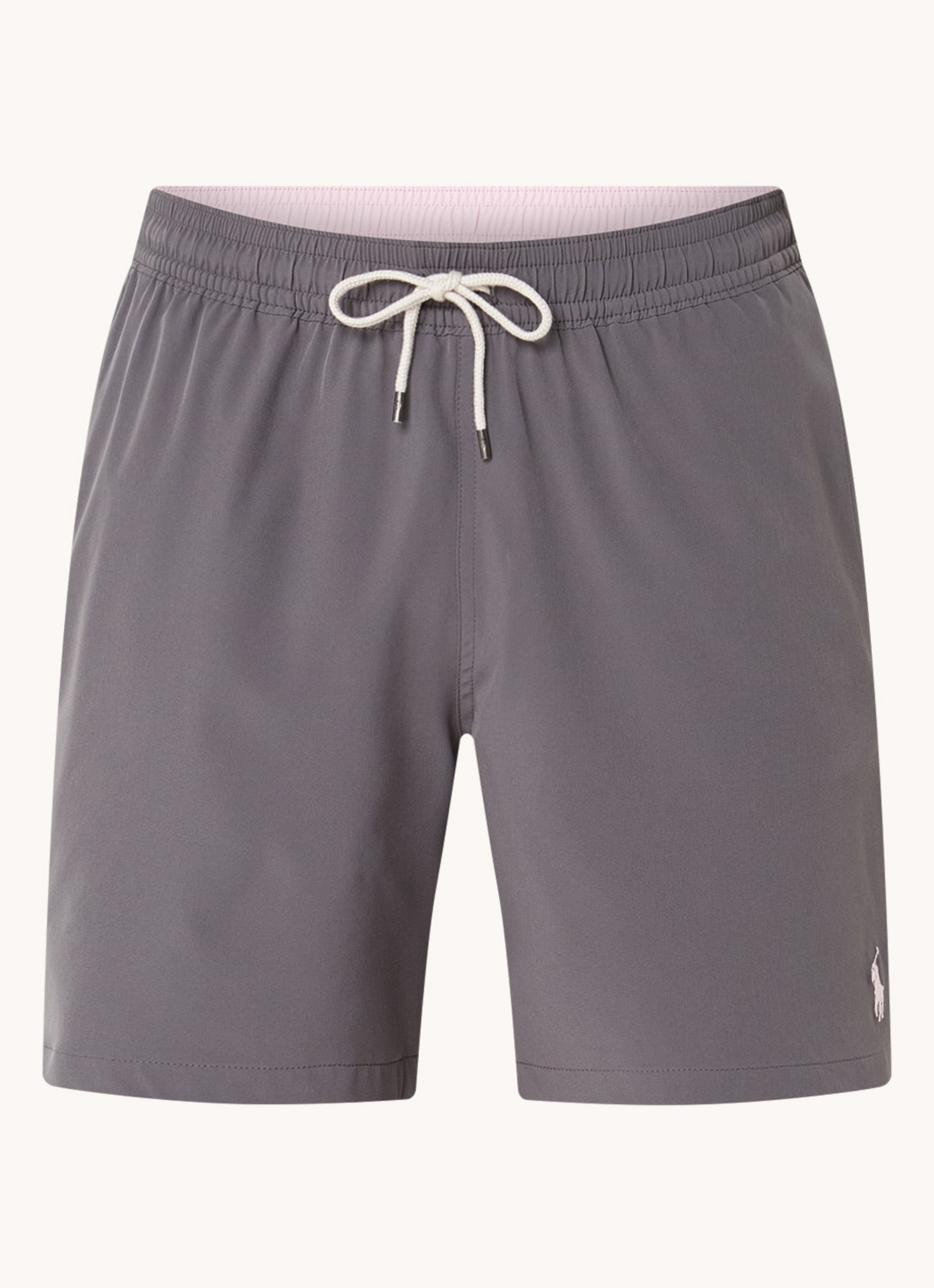 Ralph Lauren Traveler zwemshorts met logoborduring - voorkant 2 grijs