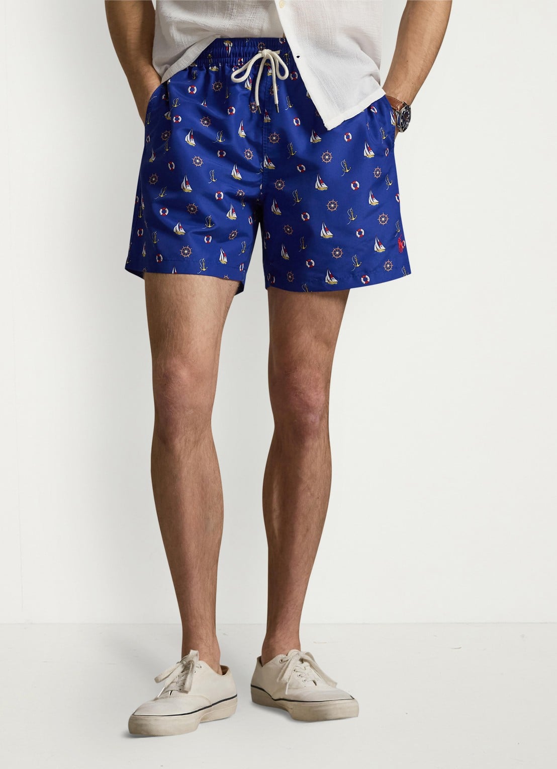 Ralph Lauren Traveler zwemshorts met print - detail 2 blue nautical marine / donkerblauw