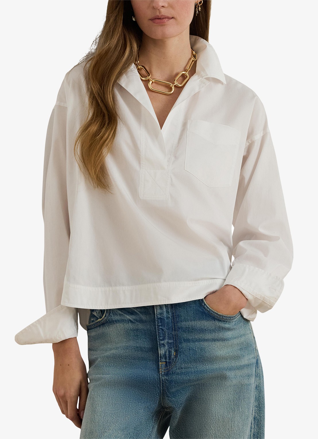 Ralph Lauren Tuniek met borstzak  - detail 4 wit