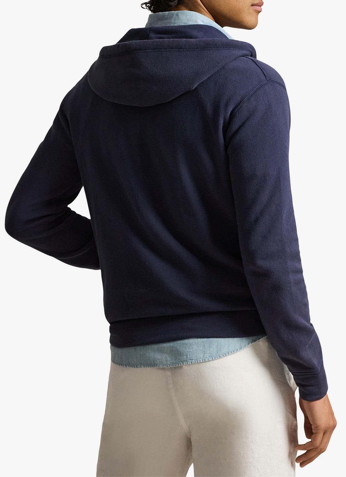 Ralph Lauren Vest met logoborduring en capuchon - achterkant 3 donkerblauw