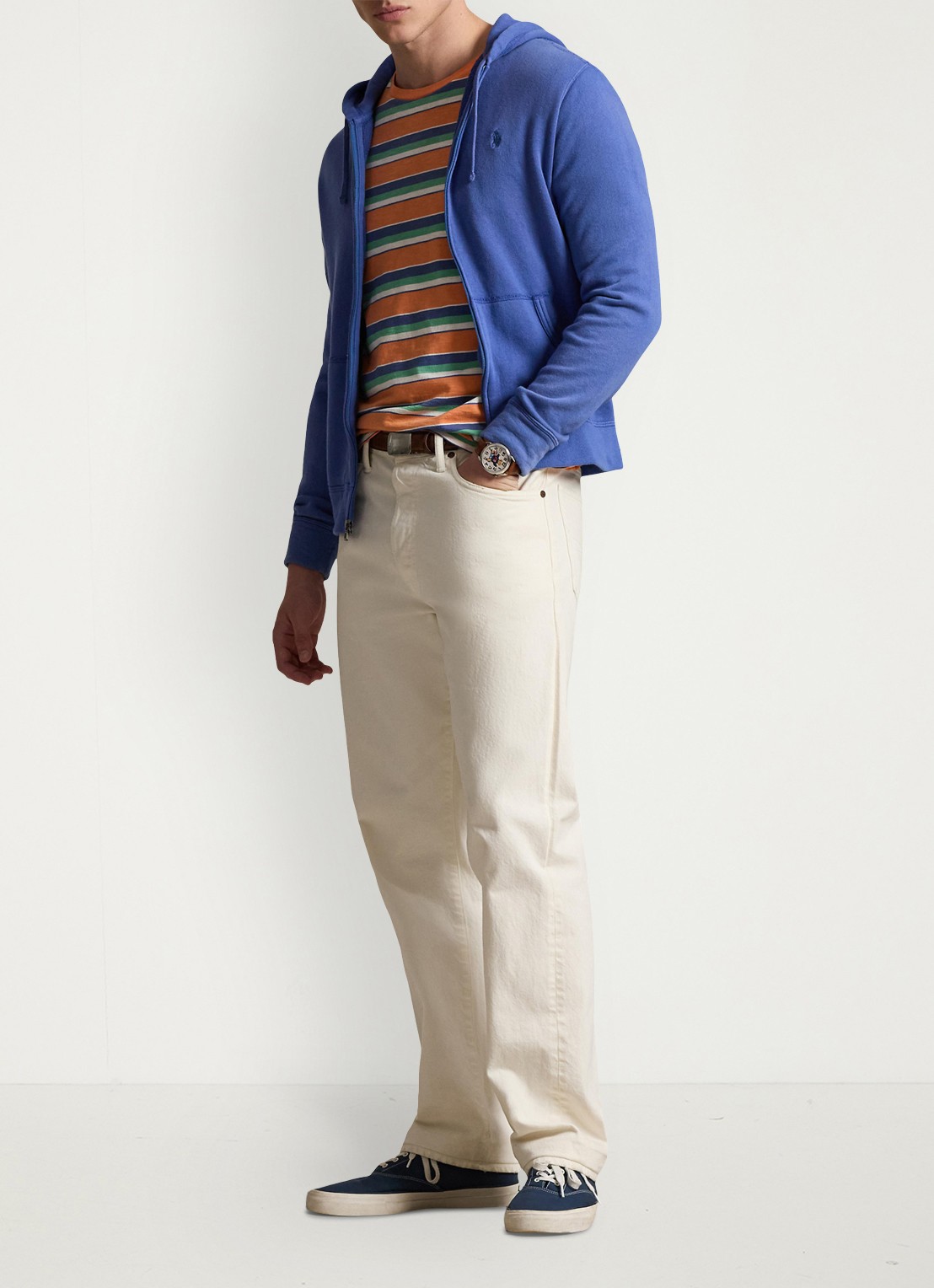 Ralph Lauren Vest met logoborduring en capuchon - voorkant 4 modern royal-34yb