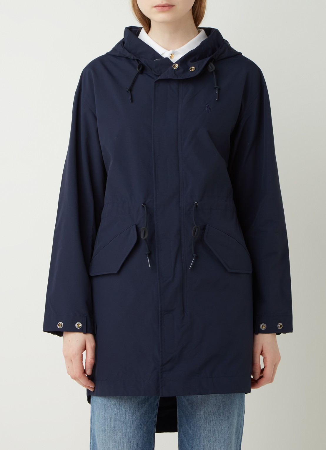 Ralph Lauren Waterafstotende regenjas met drawstring - detail 4 donkerblauw