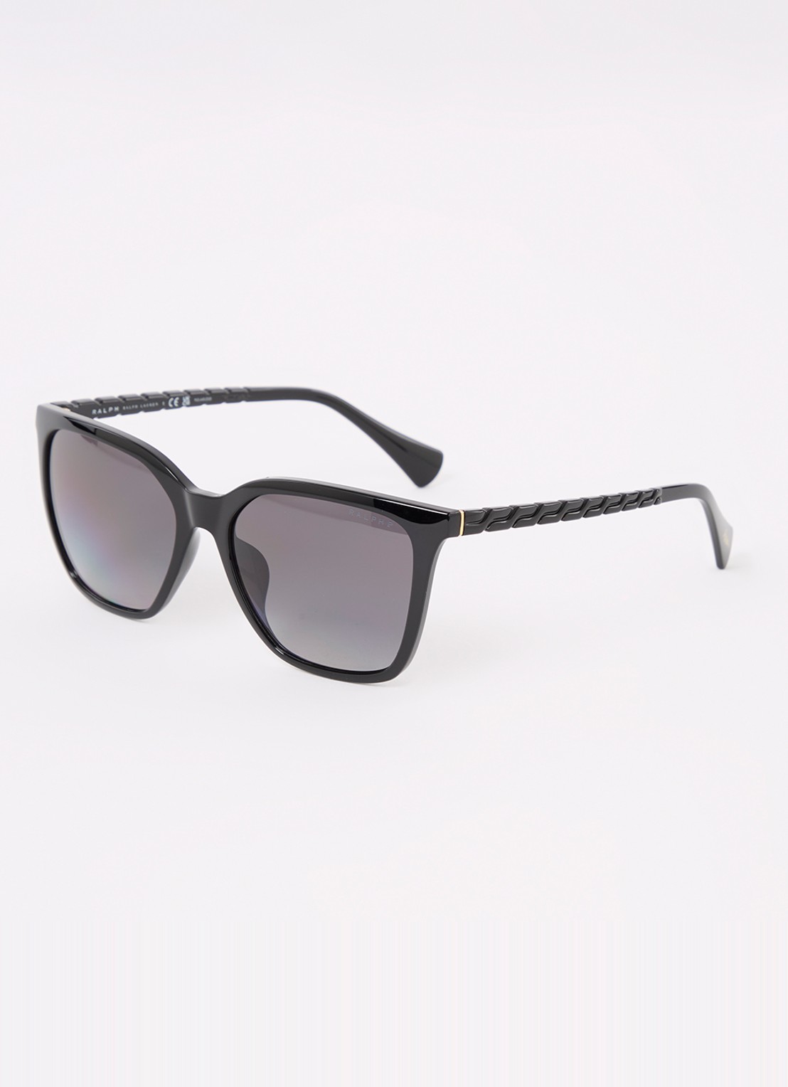 Ralph Lauren Wayfarer zonnebril gepolariseerd RA5328U - voorkant zwart