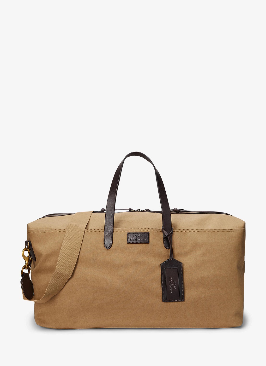 Ralph Lauren Weekendtas met logo - voorkant 4 montana khaki / khaki