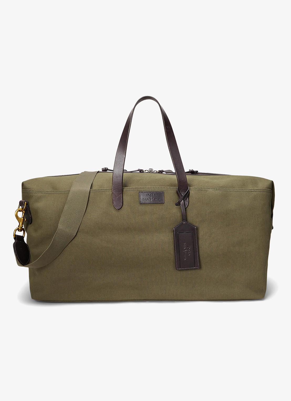 Ralph Lauren Weekendtas met logo - voorkant defender grn / mosgroen