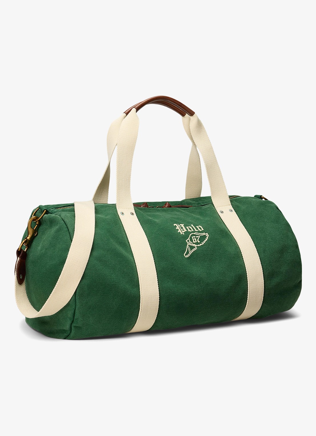 Ralph Lauren Weekendtas met logoborduring - detail 2 green cream / groen