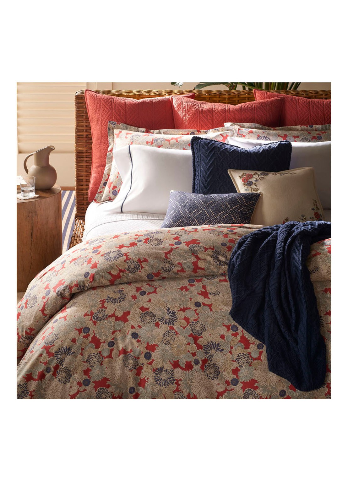 Ralph Lauren Westbank kussensloop van katoen perkal 200TC in 2-pack - detail donkerblauw