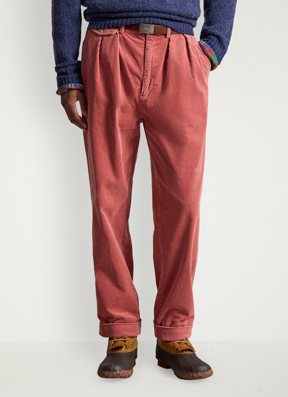 Ralph Lauren Whitman relaxed fit chino van corduroy - detail 4 litchfield rose / roze
