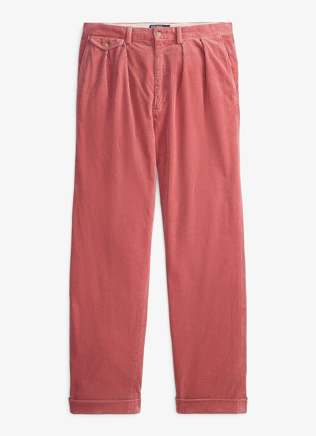 Ralph Lauren Whitman relaxed fit chino van corduroy - voorkant litchfield rose / roze
