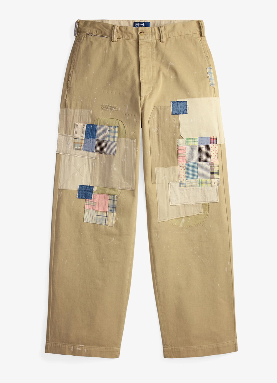 Ralph Lauren Wide fit broek met steekzakken - voorkant 4 classic tan / camel
