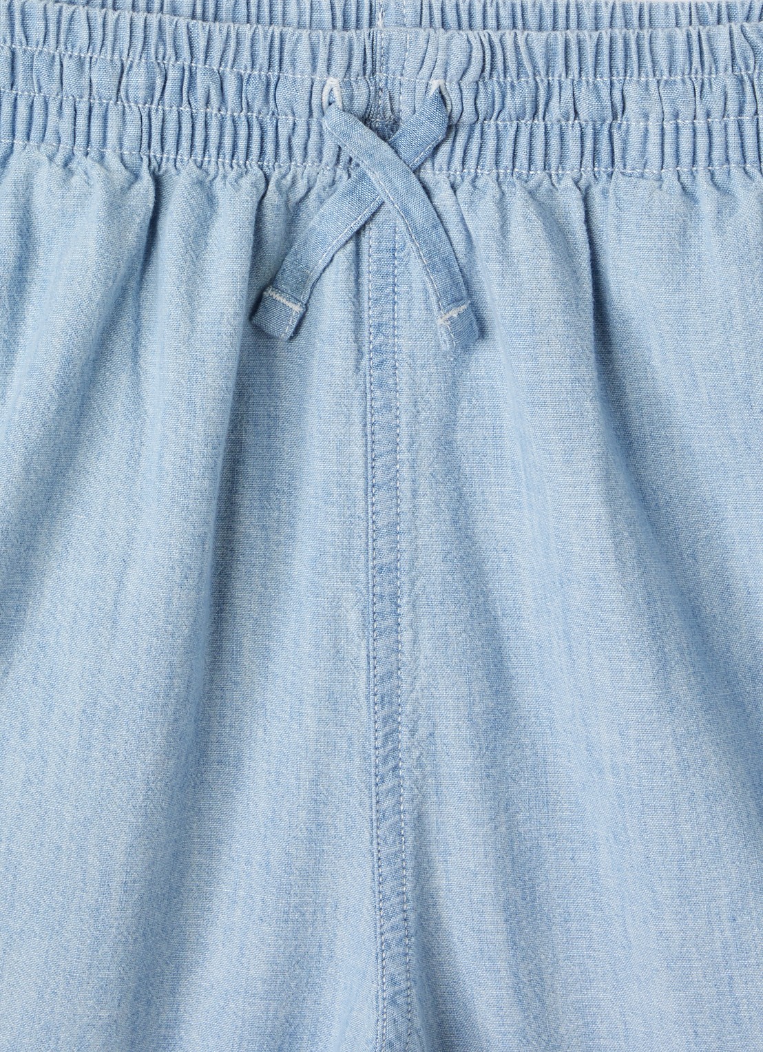 Ralph Lauren Wide fit korte broek met logoborduring - detail staalblauw