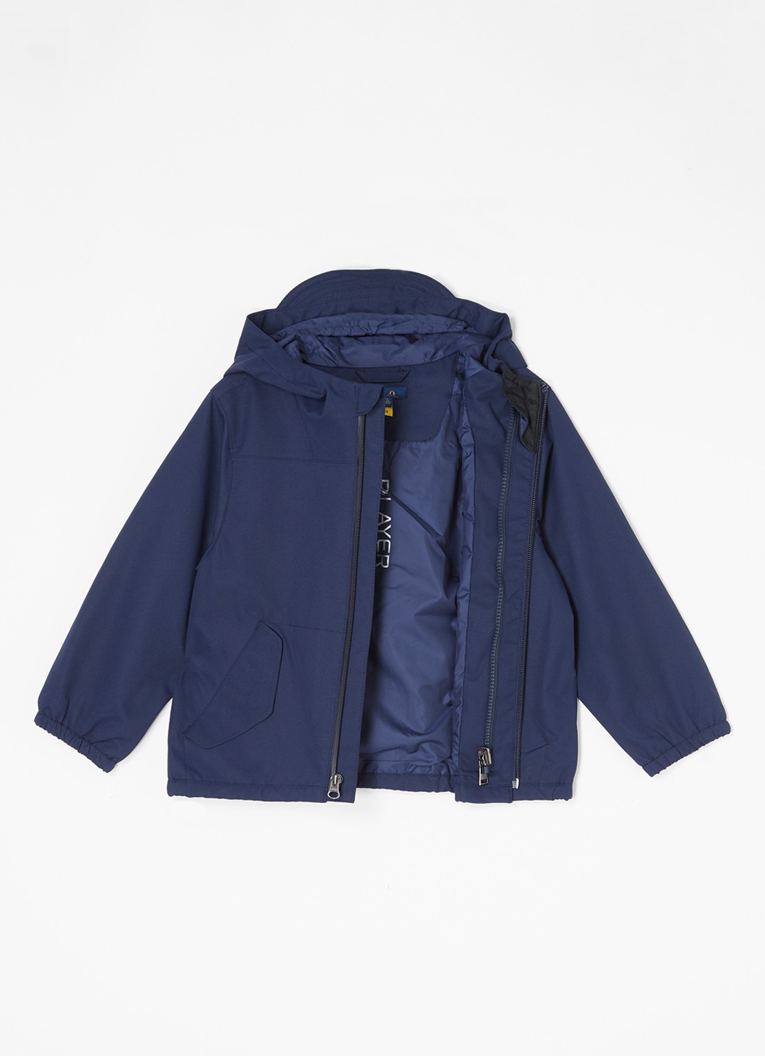 Ralph Lauren Windbreaker met logoborduring - voorkant 2 donkerblauw