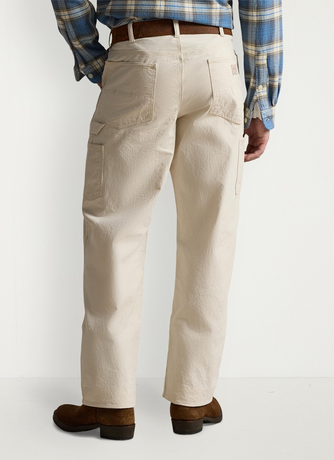 Ralph Lauren Windham straight fit cargobroek met steekzakken - achterkant millstone / beige