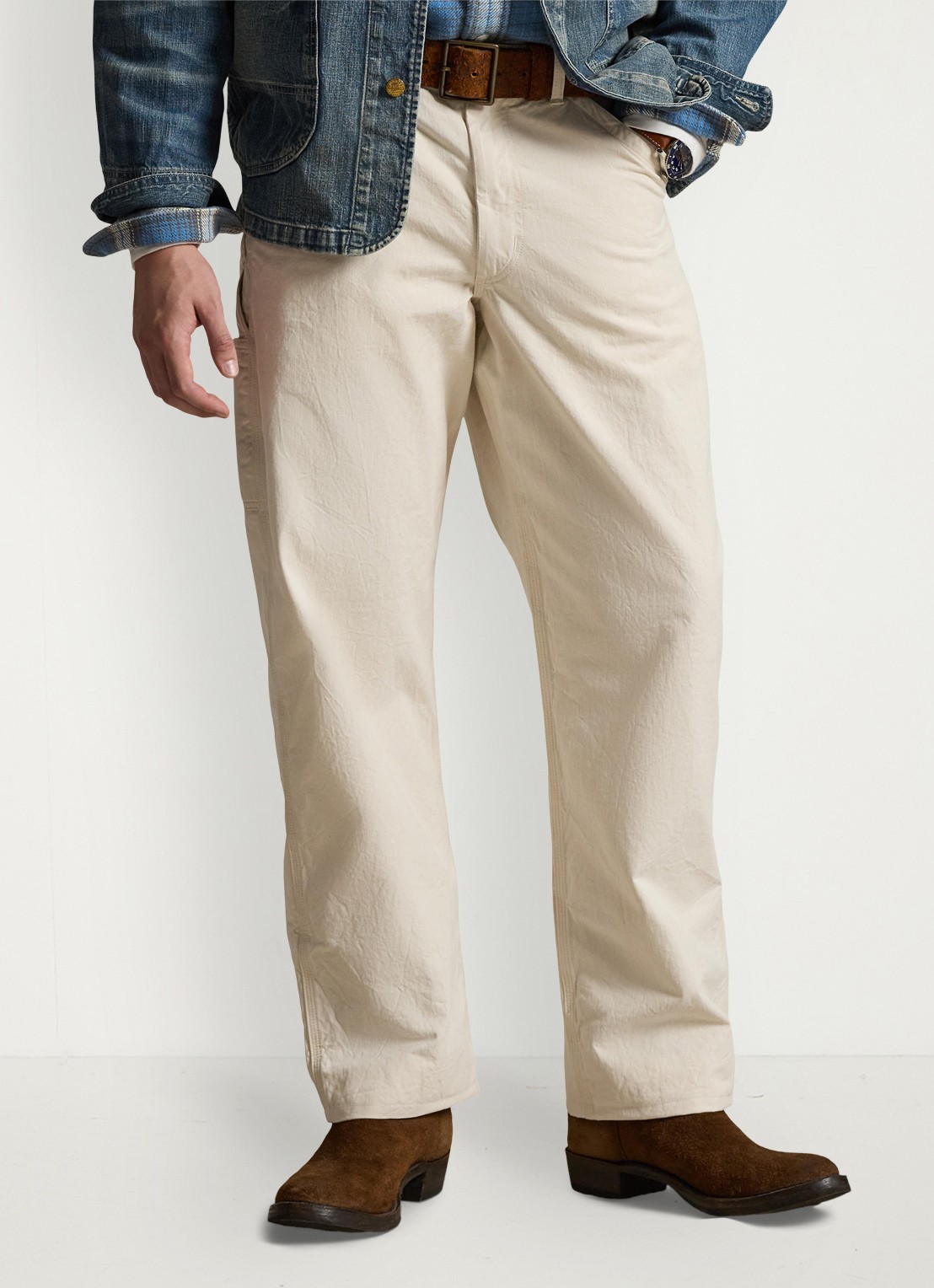 Ralph Lauren Windham straight fit cargobroek met steekzakken - detail 2 millstone / beige