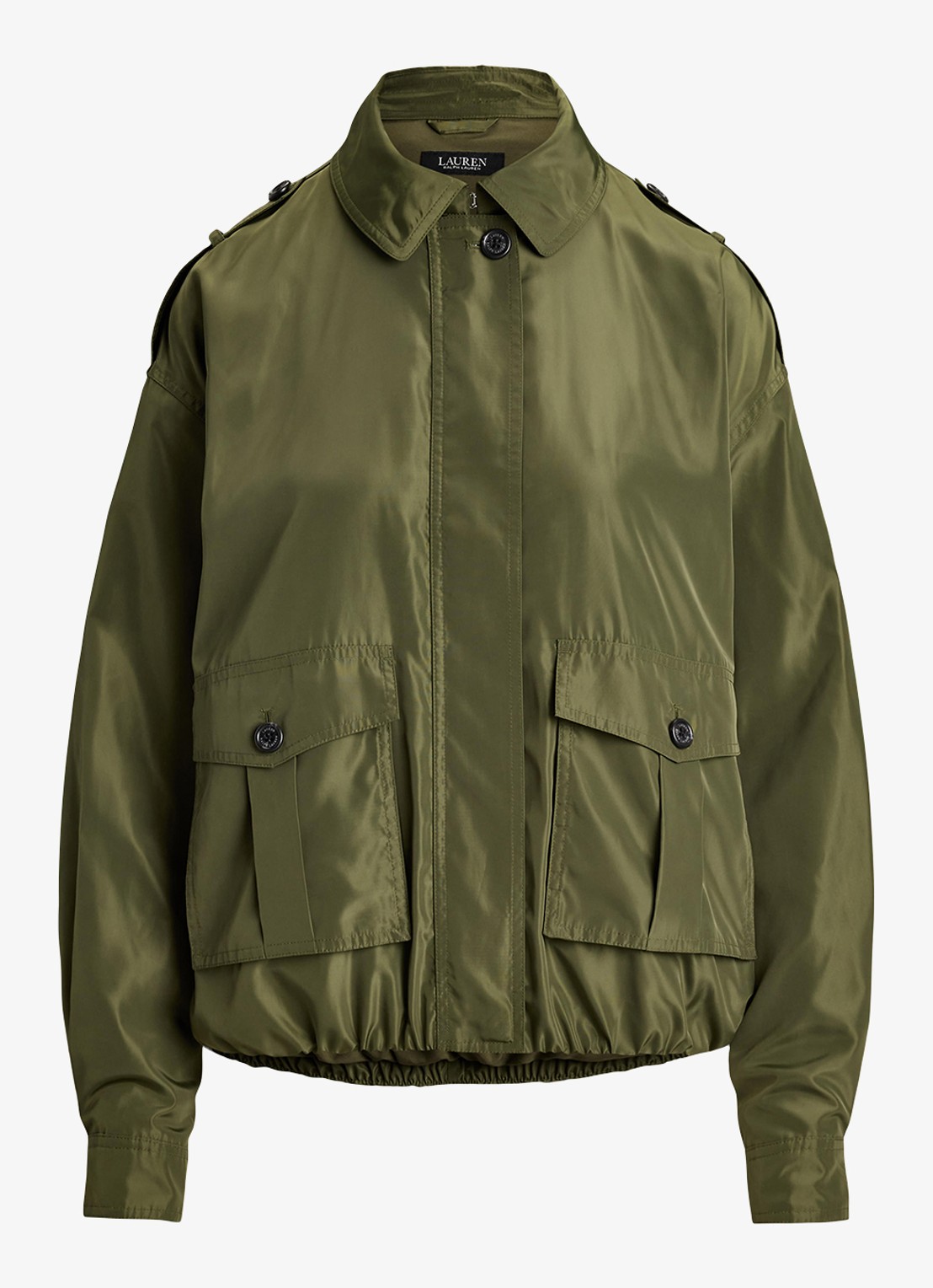 Ralph Lauren Windjack met opgestikte zakken - voorkant 4 olive grove / groen