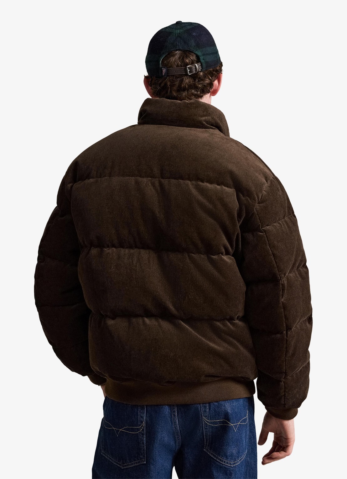 Ralph Lauren Wyoming pufferjack van corduroy met donsvulling - achterkant 3 dark beech / donkerbruin