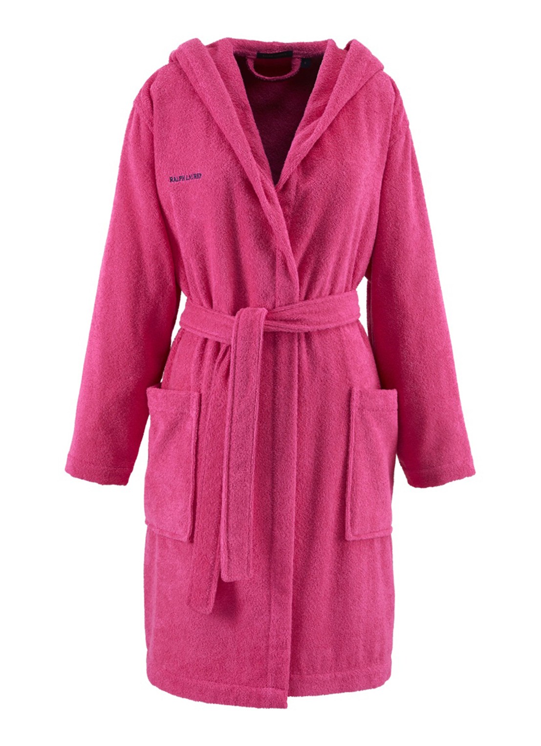 Ralph Lauren Zoe badjas met logoborduring - voorkant 4 fuchsia