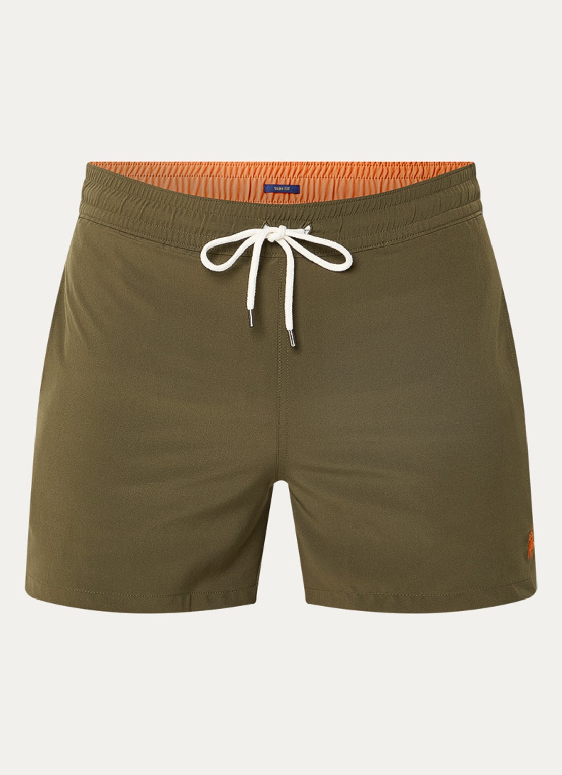 Ralph Lauren Zwemshorts met logo  - voorkant 2 bronsgroen