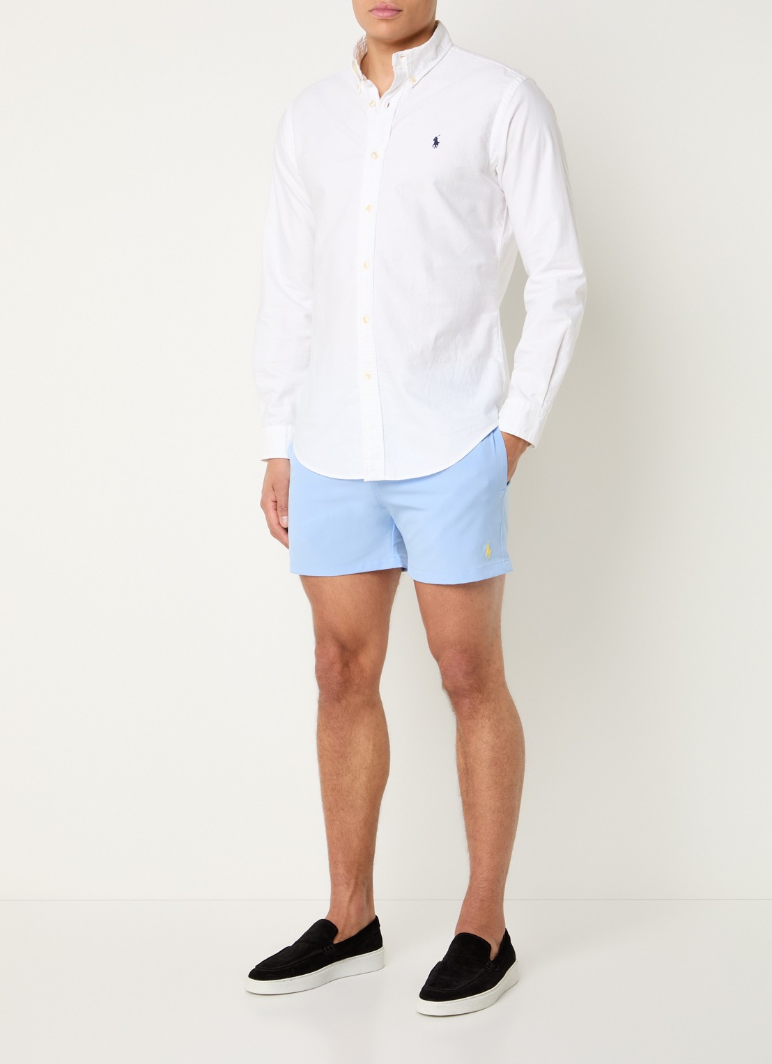 Ralph Lauren Zwemshorts met logo  - voorkant 4 lichtblauw