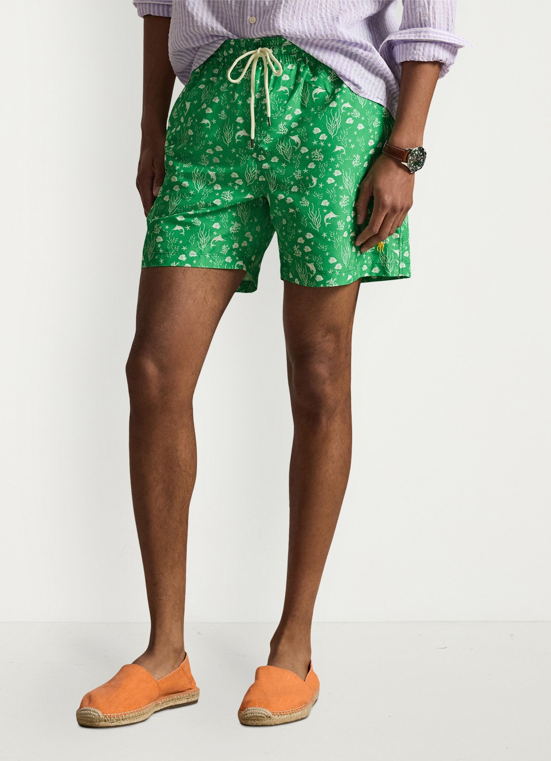 Ralph Lauren Zwemshorts met print - detail 2 green underwater marlin-zyly