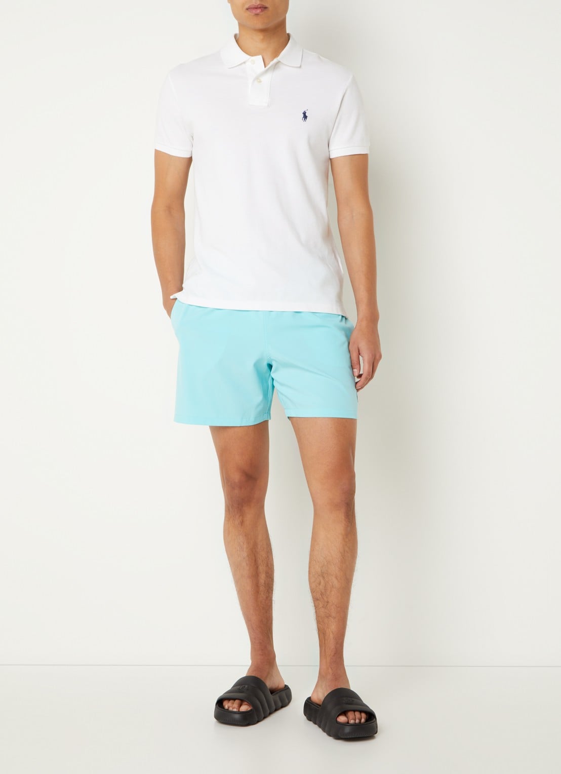 Ralph Lauren Zwemshorts met steekzakken en logo  - voorkant 3 mint