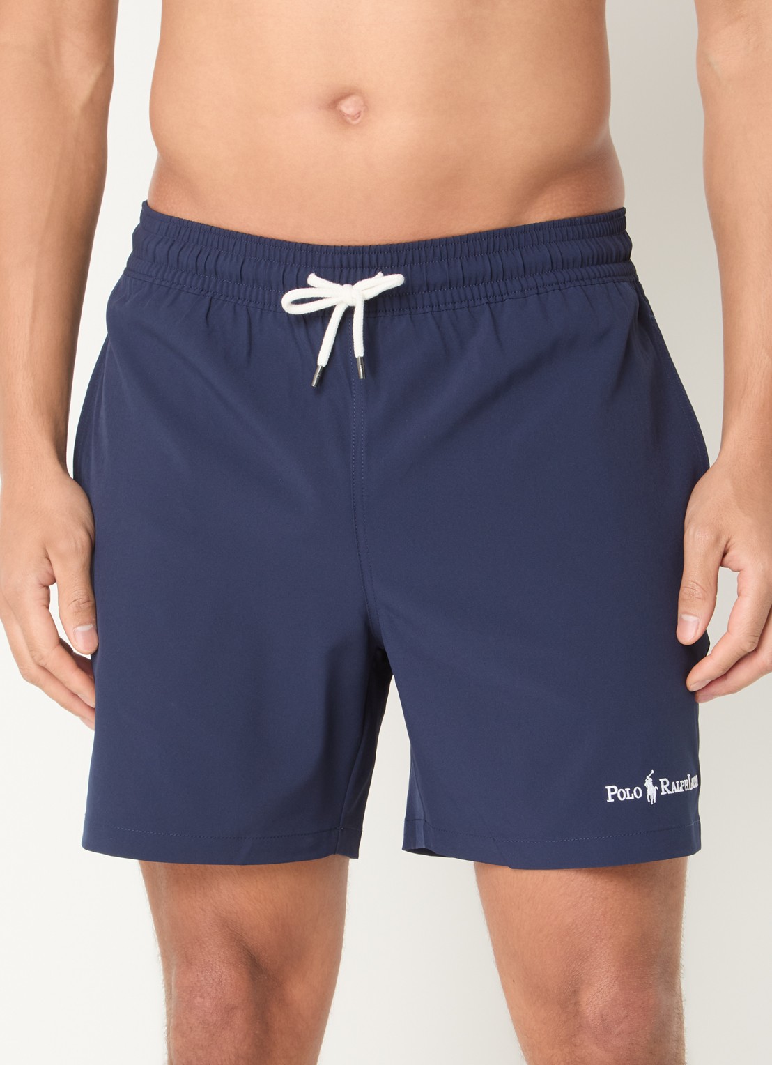 Ralph Lauren Zwemshorts met steekzakken en logo - detail 3 donkerblauw
