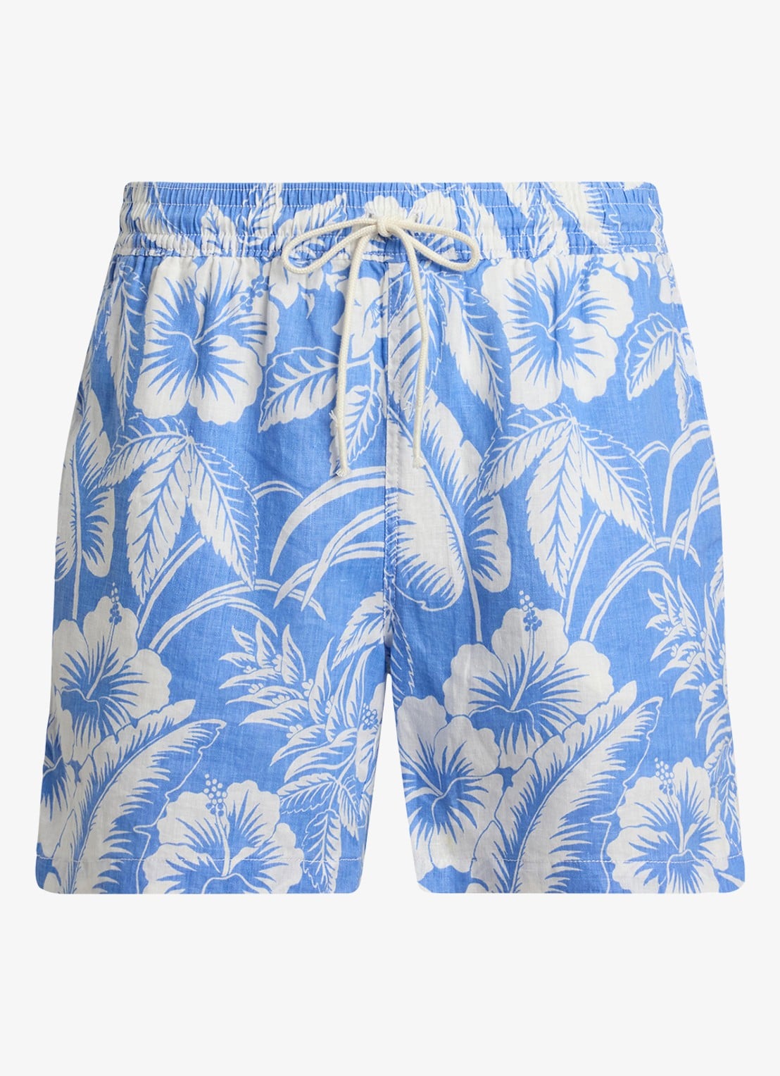 Ralph Lauren Zwemshorts van linnen met bloemenprint - voorkant blue sweetheart floral / blauw