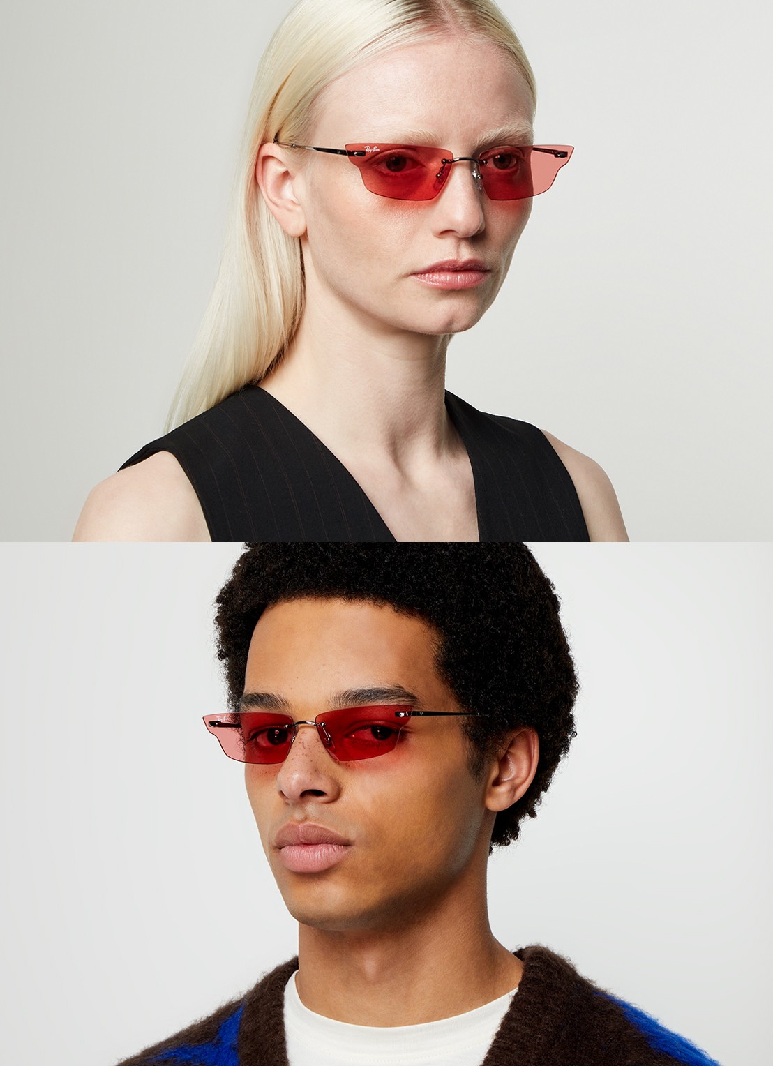Ray-Ban Anh zonnebril RB3731 - voorkant 5 zilver