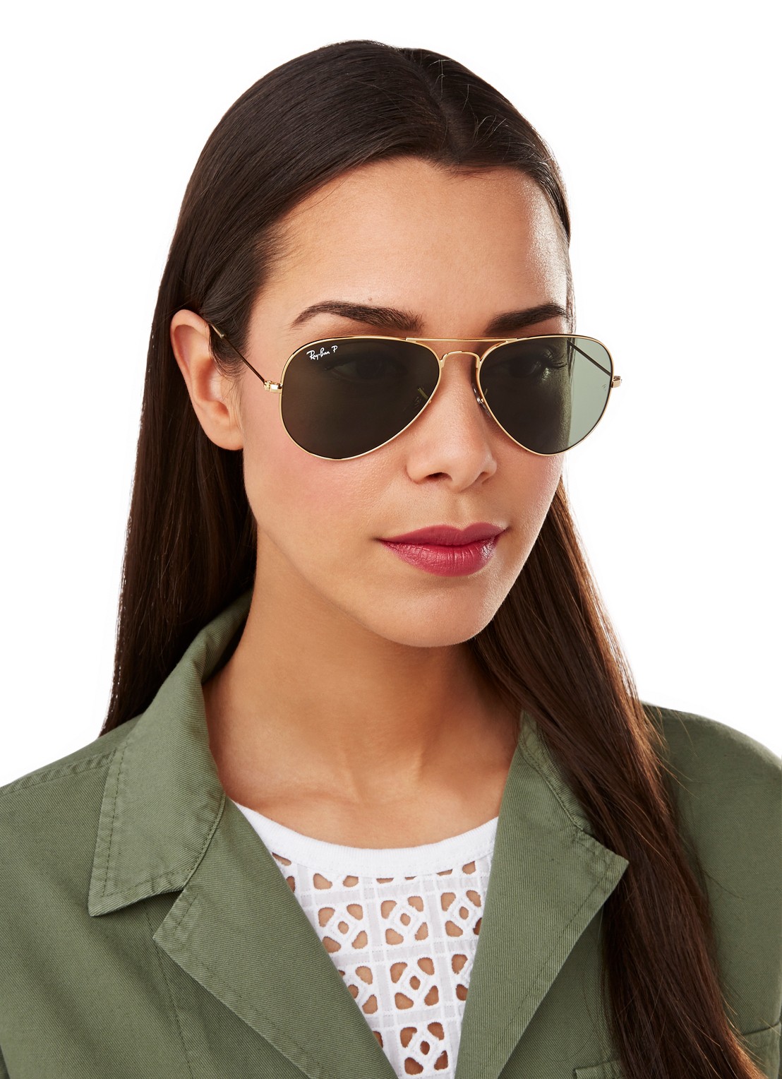 Ray-Ban Aviator Classic zonnebril gepolariseerd RB3025 - detail 6 goud