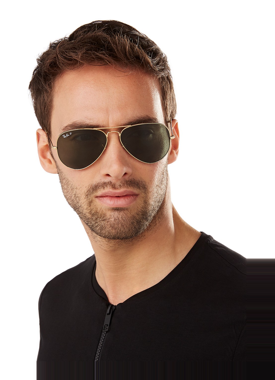 Ray-Ban Aviator Classic zonnebril gepolariseerd RB3025 - detail 7 goud