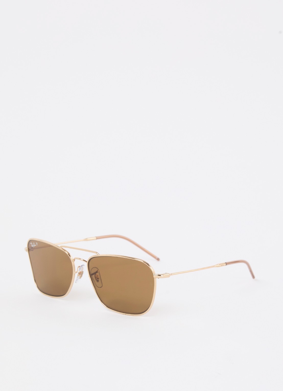 Ray-Ban Caravan Reverse zonnebril gepolariseerd RBR0102S  - voorkant 4 goud