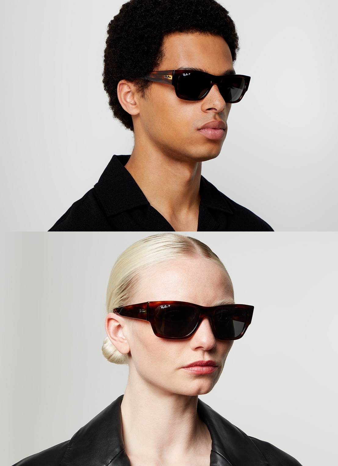Ray-Ban Carlos zonnebril gepolariseerd RB0947S - voorkant 5 bruin