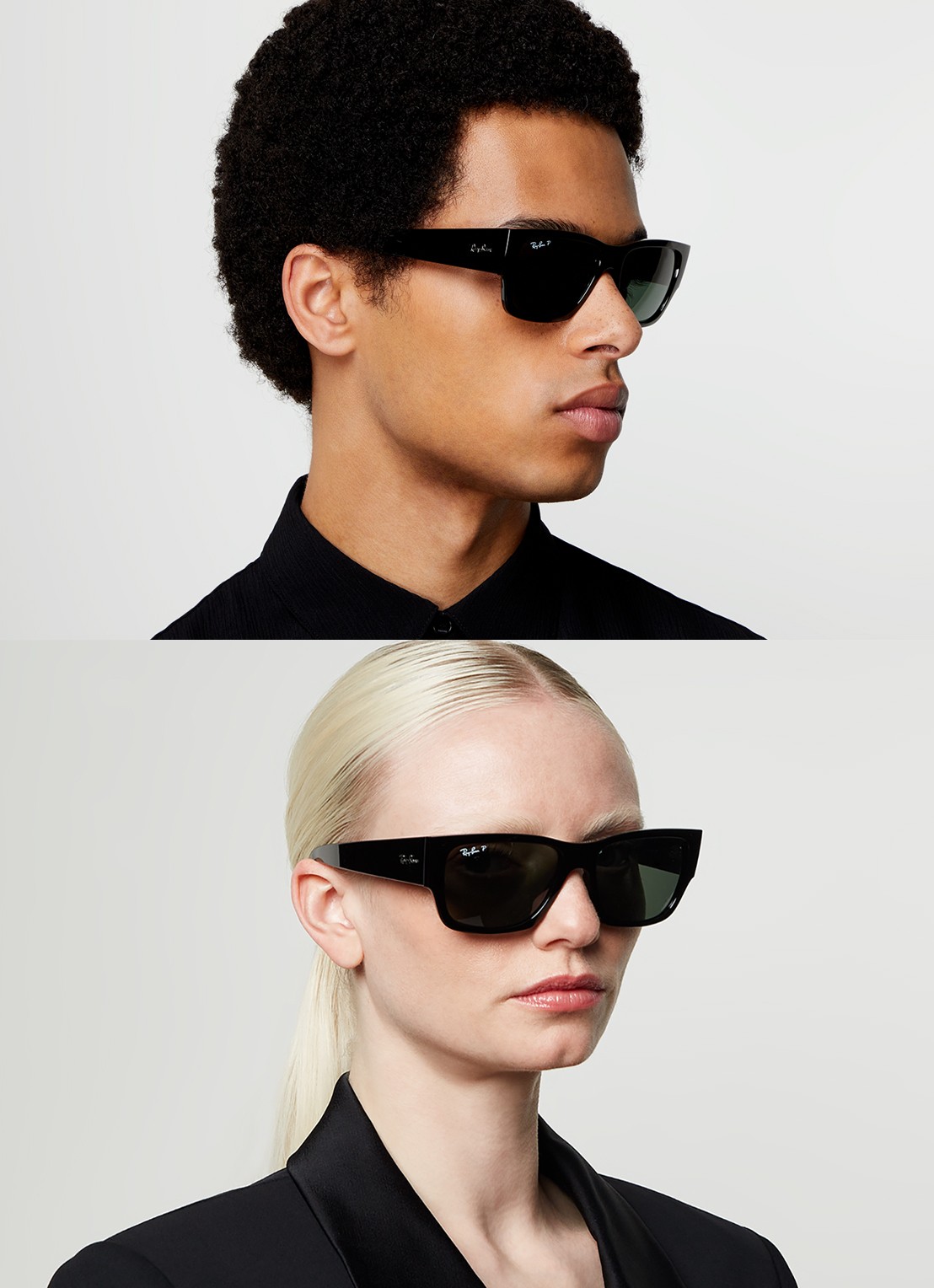 Ray-Ban Carlos zonnebril gepolariseerd RB0947S - voorkant 2 zwart