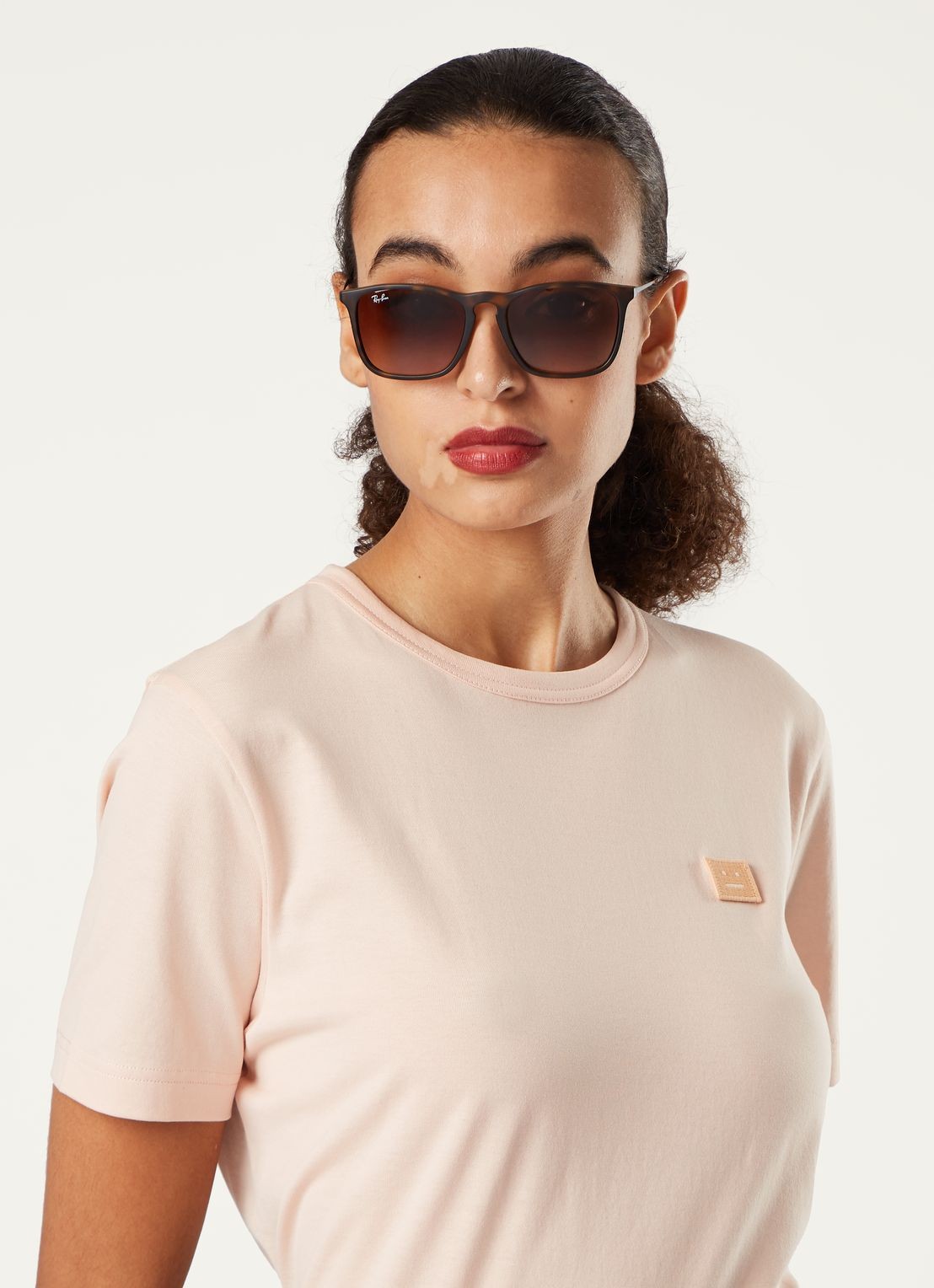 Ray-Ban Chris zonnebril RB4187 - voorkant 2 donkerbruin