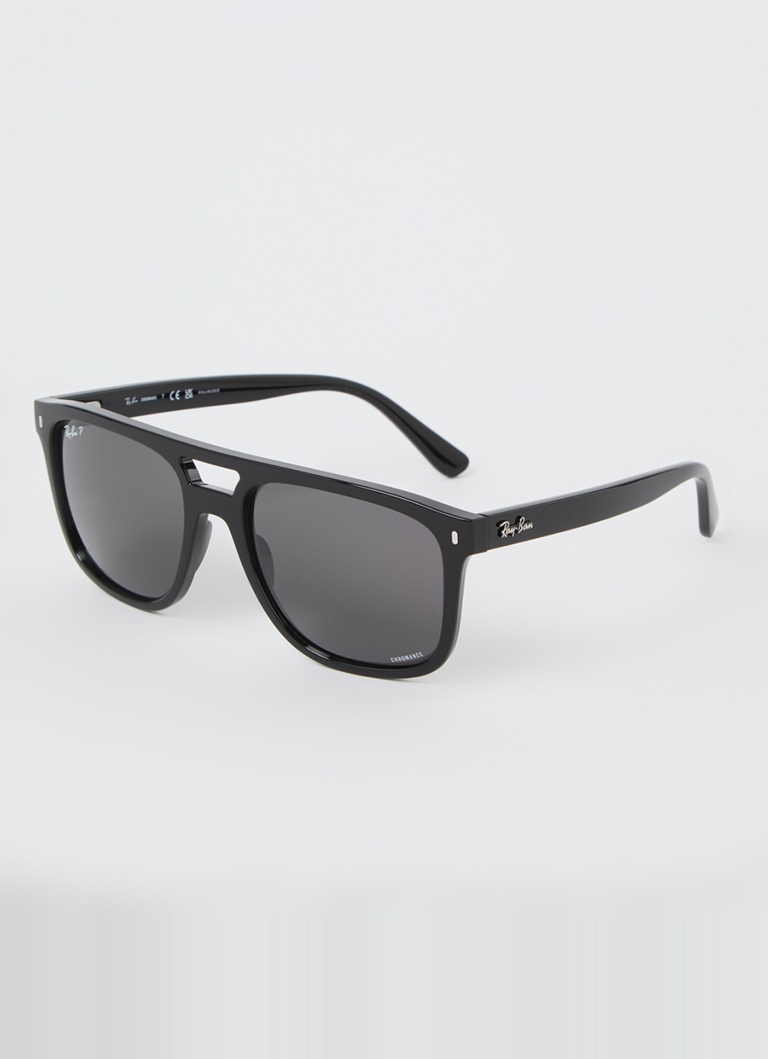 Ray-Ban Chromance zonnebril gepolariseerd RB2213CH - voorkant zwart