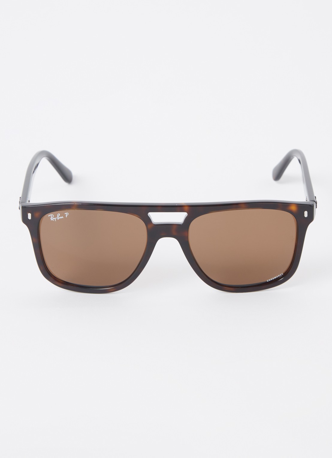 Ray-Ban Chromance zonnebril gepolariseerd RB2213CH  - detail donkerbruin