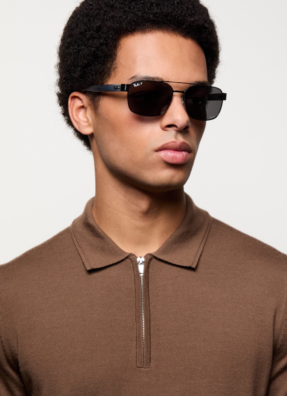 Ray-Ban Chromance zonnebril gepolariseerd RB3751CH - voorkant 5 zwart
