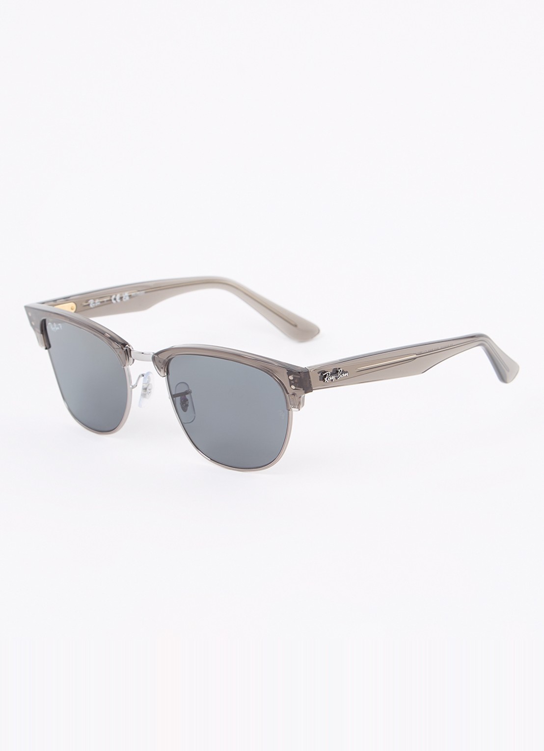Ray-Ban Clubmaster Reverse zonnebril gepolariseerd RBR0504S  - voorkant grijs