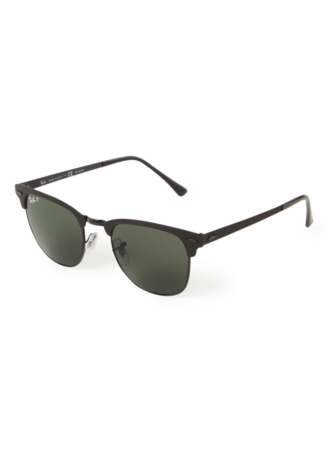 Ray-Ban Clubmaster zonnebril gepolariseerd RB3716 - voorkant 3 zwart