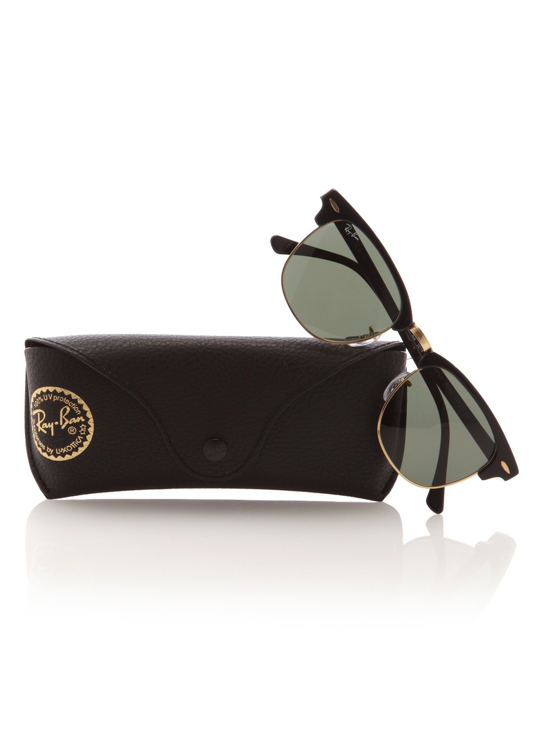 Ray-Ban Clubmaster zonnebril RB3016 - detail 4 zwart