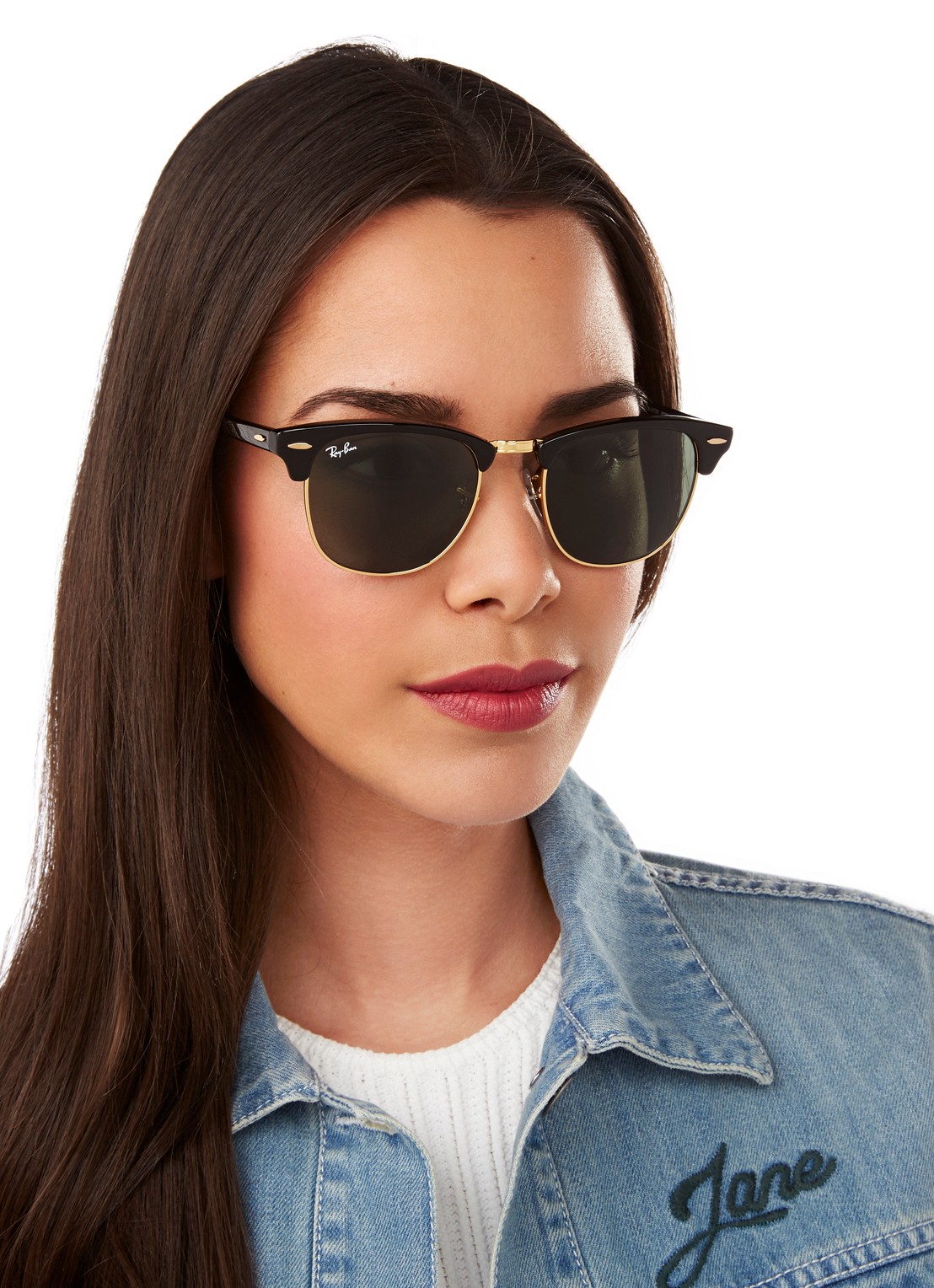 Ray-Ban Clubmaster zonnebril RB3016 - detail 5 zwart