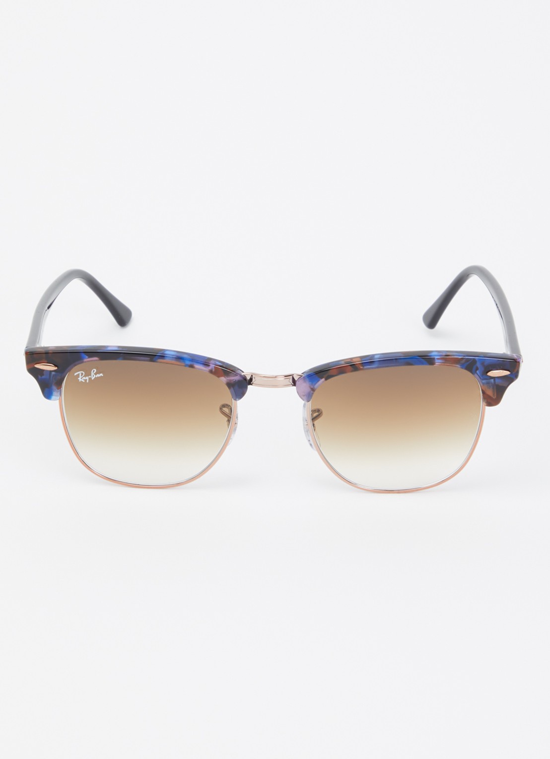 Ray-Ban Clubmaster zonnebril RB3016 - detail blauw