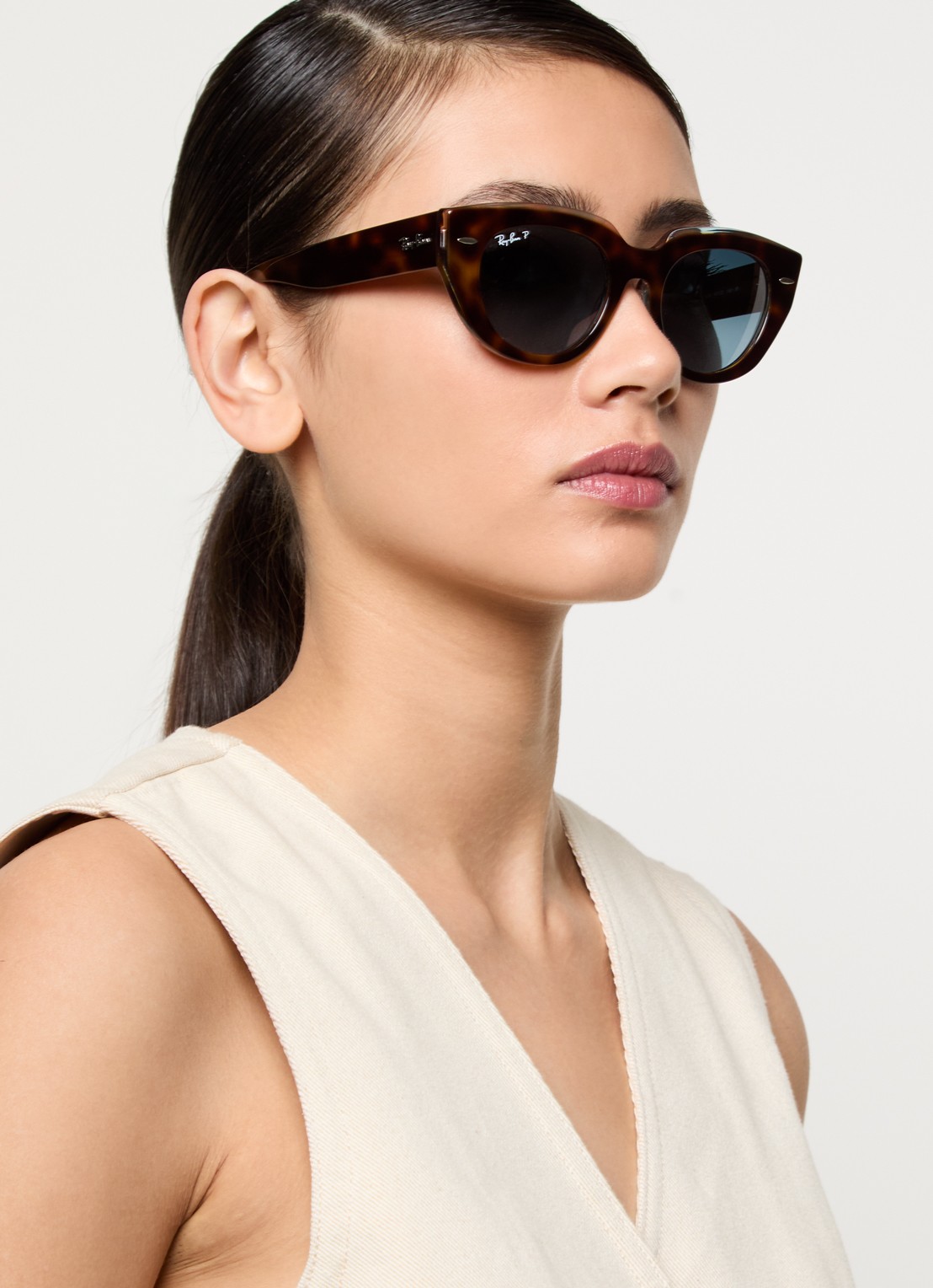 Ray-Ban Doreen zonnebril gepolariseerd RB2286 - voorkant 2 bruin