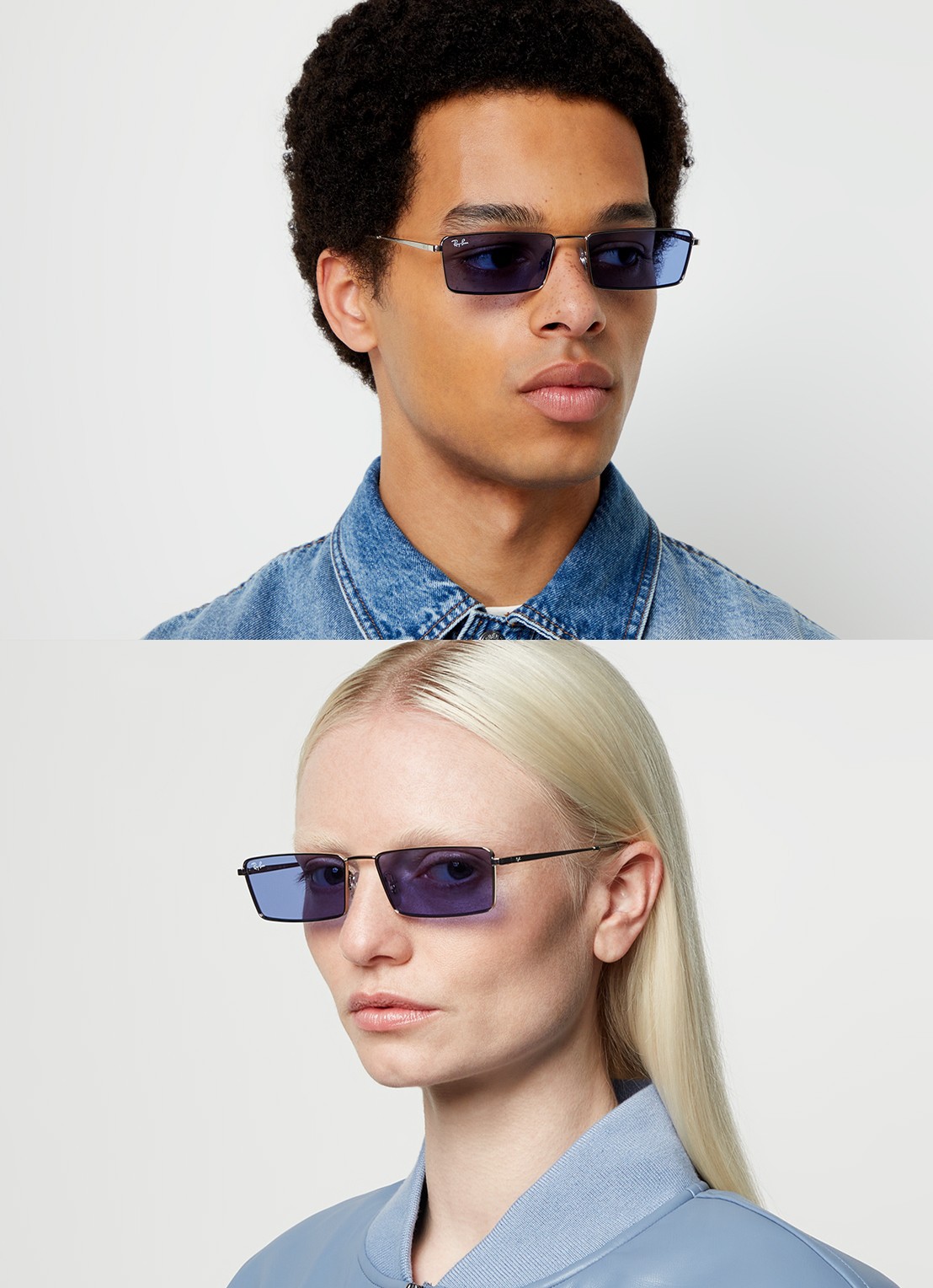Ray-Ban Emy zonnebril RB3741 - voorkant 5 zilver