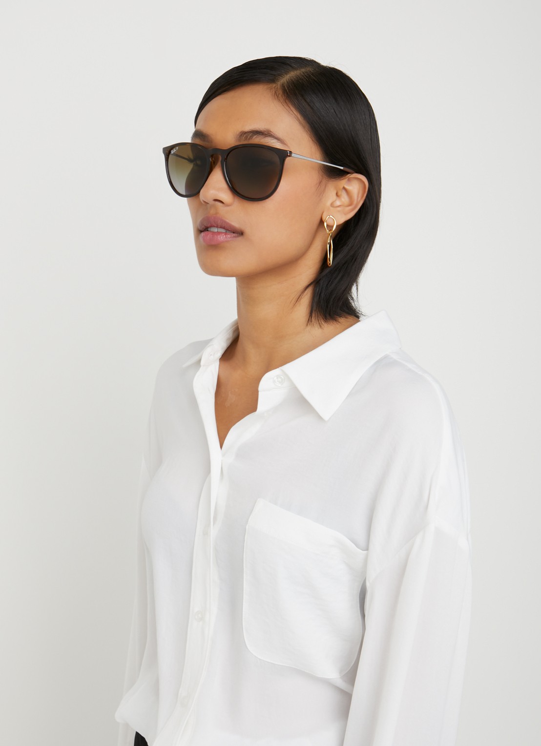 Ray-Ban Erika zonnebril gepolariseerd RB4171 - voorkant 2 bruin