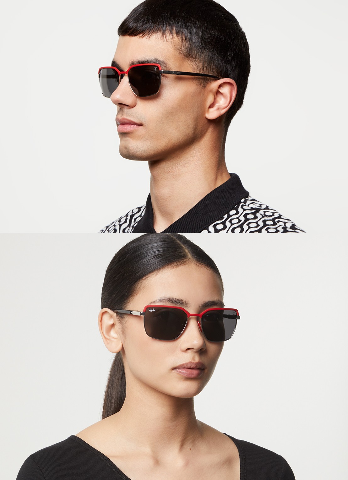 Ray-Ban Ferrari zonnebril RB3743M - voorkant 5 zilver